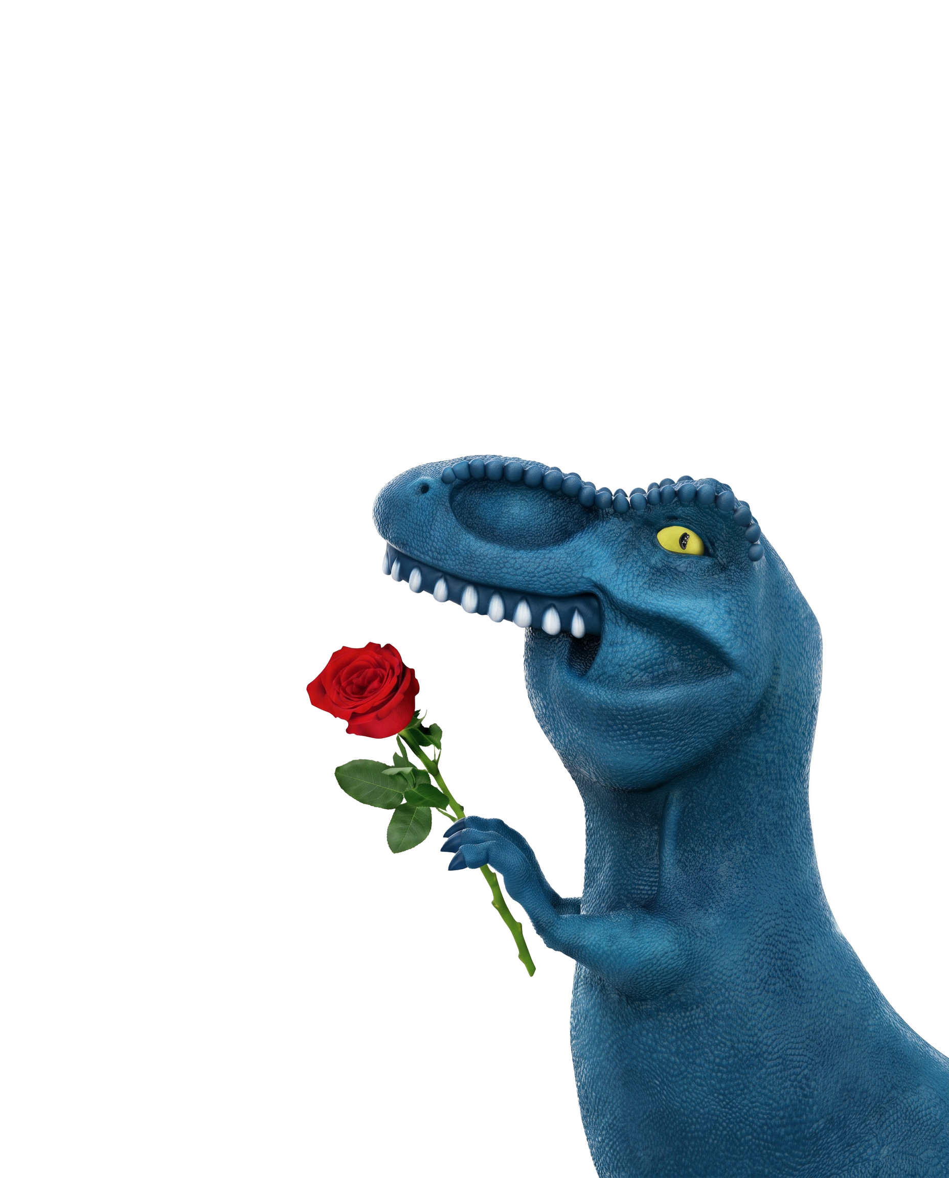 Dinofauro with rose