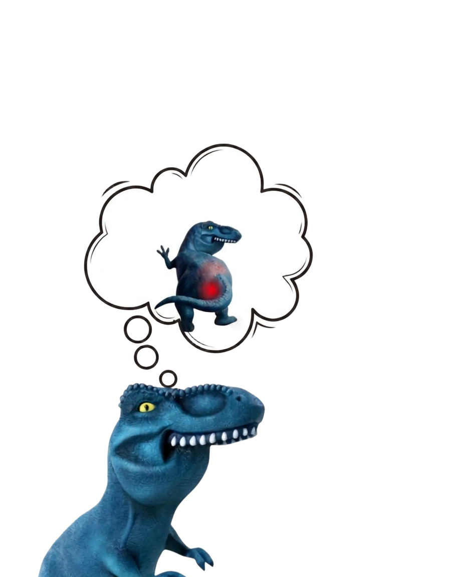 Dinofauro daydreaming